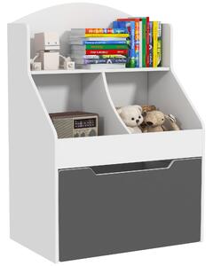 Libreria per Bambini 2 Livelli con Cassetto 62x40x88 cm Bianco