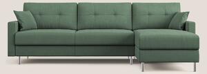 Megan divano letto angolare in microfibra smacchiabile T11 verde
