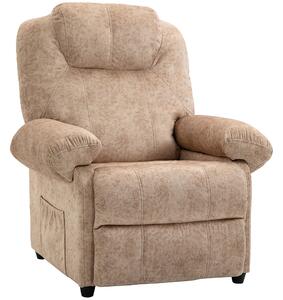 Poltrone Relax Reclinazione Manuale Poggiapiedi Estraibile Beige