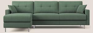 Megan divano letto angolare in microfibra smacchiabile T11 verde
