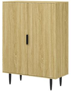 Scarpiera Salvaspazio 15 Paia di Scarpe 4 Ripiani Regolabili 80x38x110 cm Rovere