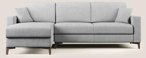 Kafka divano letto angolare in morbido tessuto impermeabile T02 grigio