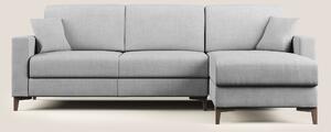Kafka divano letto angolare in morbido tessuto impermeabile T02 grigio