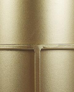 Vaso per Fiori Moderno con Piedistallo 15 x 15 x 28 cm in Metallo dorato Beliani