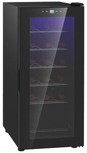 Cantinetta Frigorifero 18 Bottiglie di Vino Display e Luce LED e Controllo Temperatura