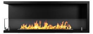 Camino a Bioetanolo da Incasso ad angolo 120x22,4x45 cm Sutri 120 SX Nero