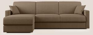 Chris Divano letto angolare con penisola in microfibra smacchiabile T1