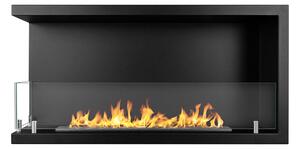 Camino a Bioetanolo da Incasso ad angolo 90x22,4x45 cm Sutri 90 SX Nero