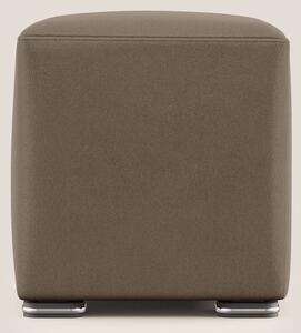 Cube pouf in microfibra smacchiabile T11 marrone