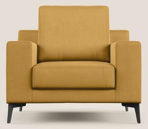 Prestige poltroncina moderna in microfibra smacchiabile T11 giallo