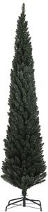 Albero di Natale Artificiale 225 cm 538 Rami Slim Salvaspazio Verde
