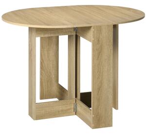 Tavolo Pieghevole Salvaspazio 104x76x73,7 cm 2 Ribalte Rovere