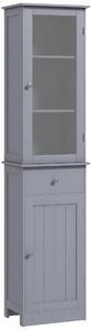 Mobile a Colonna da Bagno 40x27x171,5cm in MDF Grigio