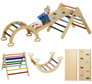 Gioco per Bambini 5 in 1 Triangolo e Arco Montessori Rampa per Arrampicata