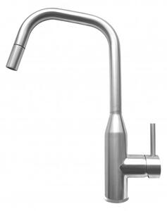 ELLECI Miscelatore Cucina con Doccetta estraibile Rubinetto Monocomando colore Acciaio - MIKDRPIN Dora Plus
