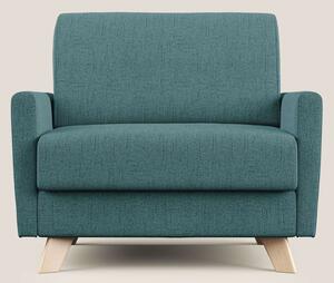 Edgar poltrona letto in tessuto felis impermeabile T03 azzurro