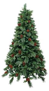 Albero di Natale Artificiale 210 cm Rami Pigna del Gargano Verde con Pigne