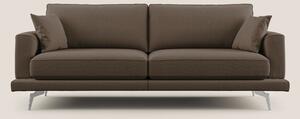 Dorian divano moderno in tessuto morbido antimacchia T05 marrone