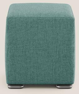 Cube pouf in tessuto morbido impermeabile T03 verde acqua