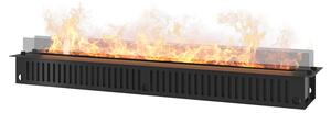Camino a Vapore Elettrico da Incasso 220x48,5x33 cm Invapo con LED RGB Nero