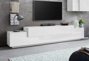 Mobile Tv 3 Ante a Ribalta 240x45x51,5 cm Coro Bianco Lucido/Bianco