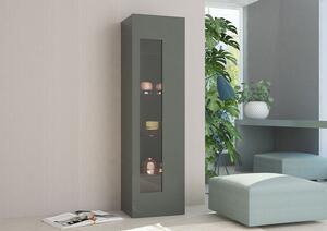 Vetrina 1 Anta 45x 34x162 cm Daiquiri Antracite Lucido