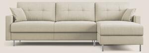 Megan divano letto angolare in microfibra smacchiabile T11 panna