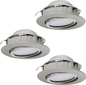 Faretto Ad Incasso Contemporaneo Pineda Policarbonato Nichel Satinato 3 Led 5,5W