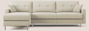 Megan divano letto angolare in microfibra smacchiabile T11 panna