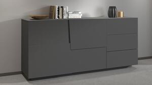 Credenza 2 Ante 180x44x86 cm Pongo 2A 3C Grigio Antracite Opaco