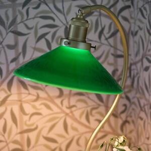 PR Home Lampada da tavolo Axel, ottone, paralume in vetro verde