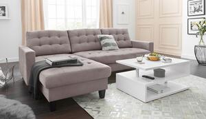 Tavolino a S con Ripiani a Giorno 90x41,5x55 cm Zeta Bianco Lucido