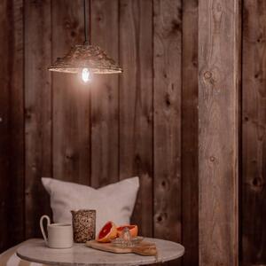 PR Home lampada a sospensione da esterno LIS, marrone, spina, Ø 27 cm