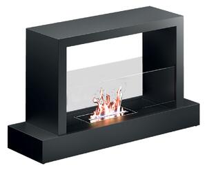 Camino a Bioetanolo da Pavimento 100x30x62,5 cm 2500W 1,5L Roma Nero