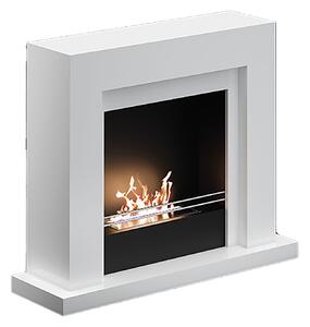 Camino a Bioetanolo da Pavimento 100x30x88 cm 2500W 1,8L Udine Bianco