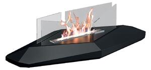 Camino a Bioetanolo da Tavolo 59,8x30,4x18 cm 1500W 0,4L Boston Nero