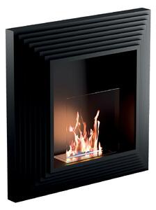 Camino a Bioetanolo da Incasso 88x20x88 cm 2500W 1,3L Elysium Nero