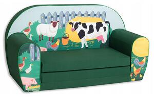 Divano Sofà per Bambini 80x31x50 cm in Cotone Fattoria Verde