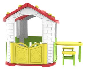 Casetta per Bambini Gioco da Esterno Area Picnic 187x108x119 cm