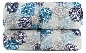 Trapunta Invernale Matrimoniale Stampata in Microfibra 200gr Soffioni Blu