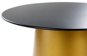 Tavolino in metallo nero dorato 56 x 56 x 48 cm Tavolino d'angolo con rivestimento a polvere Soggiorno Glam Beliani