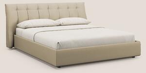 Clizia letto imbottito di design con vano contenitore in ecopelle impe
