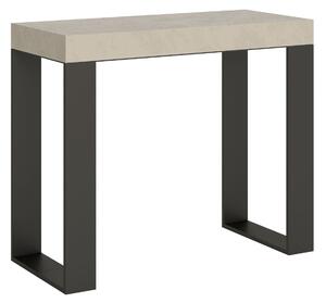 Consolle Allungabile 90-196x40x77 cm Tecno Small Cashmere Telaio Antracite