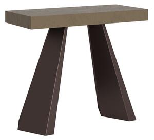 Consolle Allungabile 90-196x40x77 cm Diamante Small Tortora Telaio Orso