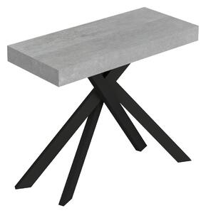 Consolle Allungabile 90-196x40x77 cm Saki Small Cemento Gambe Antracite