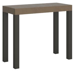 Consolle Allungabile 90-196x40x77 cm Everyday Small Tortora Telaio Antracite
