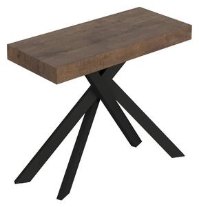 Consolle Allungabile 90-196x40x77 cm Saki Small Noce Gambe Antracite