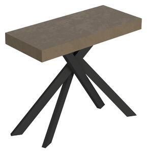 Consolle Allungabile 90-196x40x77 cm Saki Small Tortora Gambe Antracite