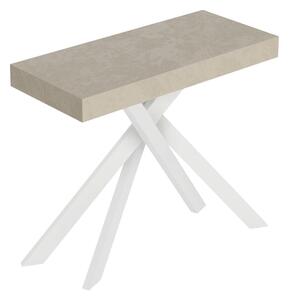 Consolle Allungabile 90-196x40x77 cm Saki Small Cashmere Gambe Bianche