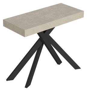 Consolle Allungabile 90-300x40x77 cm Saki Cashmere Gambe Antracite